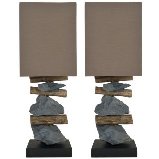 Safavieh Highlander Natural Stone Table Lamps (Set of 2) Today $245