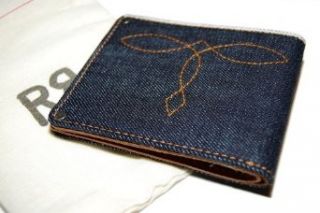 Polo Ralph Lauren RRL Mens Denim Jean Leather Wallet