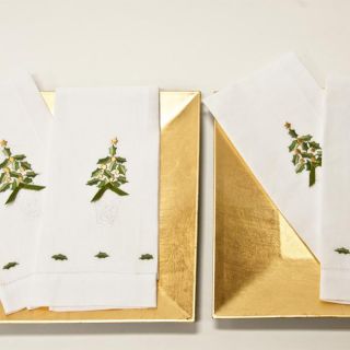 Holly Tree Design Guest Towels (Set of 4)
