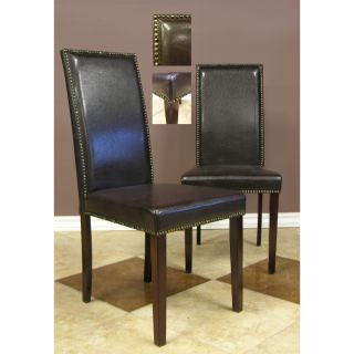 Warehouse of Tiffany Blazing Dark Brown Dining Chairs (Set of 8) Today
