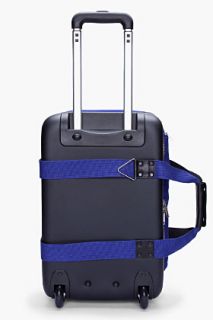 KRISVANASSCHE Small Blue Rolling Suitcase With Laptop Case for men
