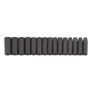 Proto J74217 Impact Socket Set, 1/2 Dr, mm, 6 Pt, 15 Pc