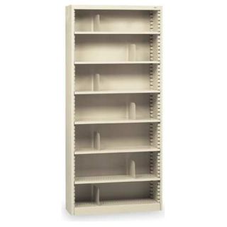 Tennsco B 8400P Bookcase, Steel, 7 Shelves, Putty