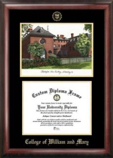 College of William and Mary Gold embossed diploma frame
