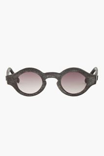 Rigards Black Handcrafted Round lense Sunglasses for men