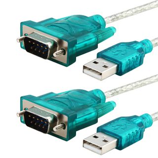 Translucent USB 2.0 to RS232 Converter Cable (Pack of 2)