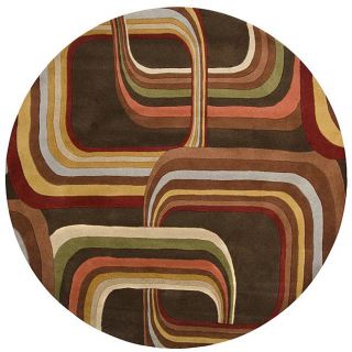 Hand tufted Brown Contemporary Geometric Square Mayflower Wool Rug (6