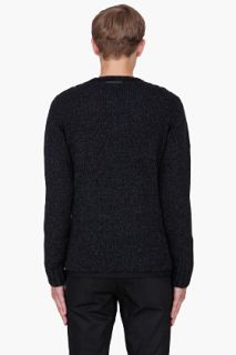 Diesel Black Gold Charcoal Woven Knit Sweater for men