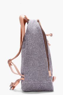 Yuketen Grey Heather Wool Triangle Backpack for men