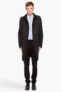 Lanvin Long Shearling Dufflecoat for men