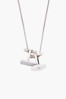 Maison Martin Margiela Silver Cufflink Necklace for men