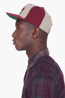 Stussy Burgundy Stock Baseball Cap for men