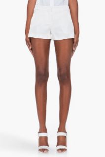 Theory White Roushy Shorts for women