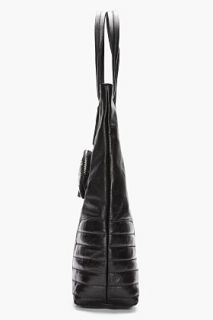 Neil Barrett Black Quilted Leather Budapest Shopping Tote for men