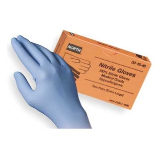 North By Honeywell 021640 Disp. Gloves, Nitrile, One Size, Blue, PK2