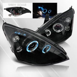 Ford Focus 00 01 02 03 04 Projector Headlights ~ pair set (Black