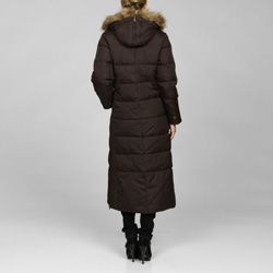 Tommy Hilfiger Womens Quilted Zip Front Long Coat