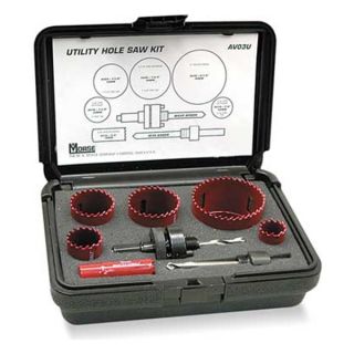 Morse AV03U Hole Saw Kit, 8 PC