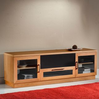Contemporary 70 in Natural Cherry TV and Entertainment Console Today