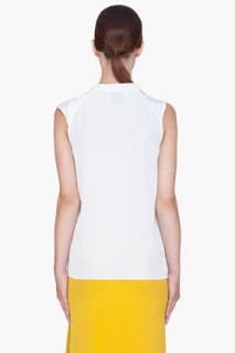 3.1 Phillip Lim White Silk Embroidered Collar Blouse for women