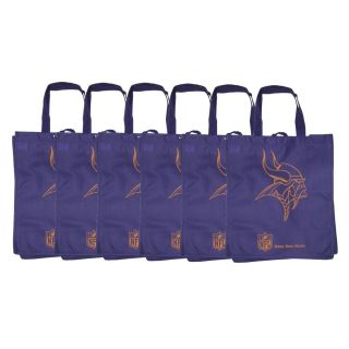 Minnesota Vikings Reusable Bags (Pack of 6)