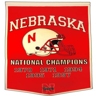 Nebraska Corn Huskers NCAA Football Dynasty Banner