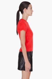 Dsquared2 Red Mohair Jersey T shirt for women