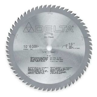 Delta 35 7646 Circular Saw Bld, Crbde, 10 In, 60 Teeth