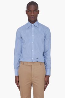 Dsquared2 Blue Classic Pinstripe Shirt for men