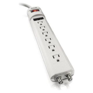 Philips Accessories/Computer SPP3207WA/17 White 6 Outlet Surge Protector