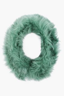 Marni Sea Green Shearling Collar for women