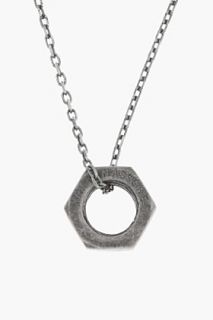 KRISVANASSCHE Silver Nut Ring Necklace for men