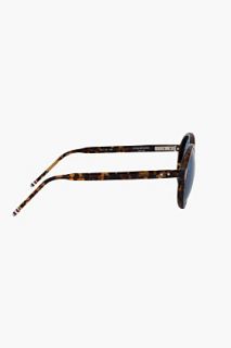 Thom Browne Black & Brown Tokyo Tortoise Round Sunglasses for men