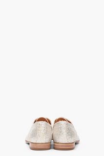 Maison Martin Margiela Silver And Gold Glitter Derby Shoes for women