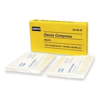 North By Honeywell 020640 Gauze Compress, W 18 In, L 36 In, Pk 2