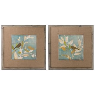 Turqouise Bird Silhouettes Framed Art, S/2 Today $231.99