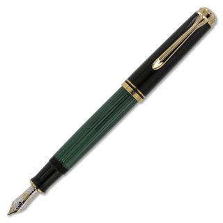 Pelikan Souveran M600 Black/ Green Medium Nib Fountain Pen Today $340