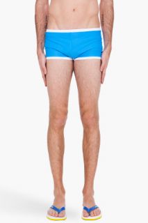 Y 3 Blue Beach Runner Shorts for men