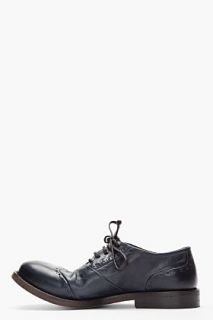 Marsèll Navy Worn And Creased Blind Brogues for men