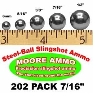 202 pack 7/16 Steel Ball slingshot ammo (2 1/2 lbs