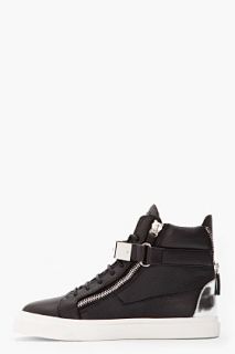 Giuseppe Zanotti Black Leather London Sneakers for men