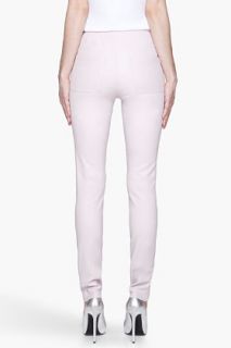Mugler Pale Lilac High waisted Skinny Leather Pant for women