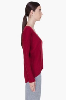 Helmut Dark Red Angora Blend Sweater for women