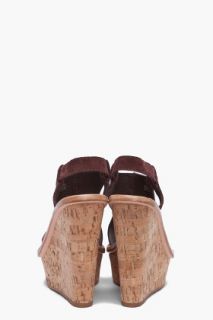 Elizabeth And James Harp Suede Wedge Heels for women