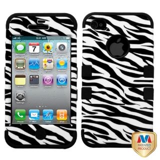 MYBAT Zebra Skin/Black TUFF Hybrid Case Cover for Apple® iPhone 4/ 4S