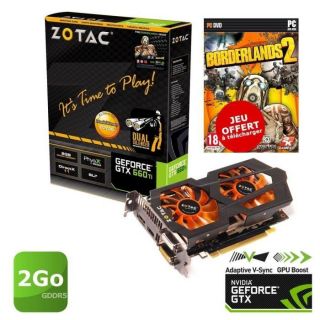 Zotac GTX660 Ti 2Go GDDR5 OC + Borderlands 2   Achat / Vente CARTE