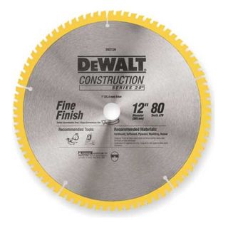 Dewalt DW3128 Circular Saw Bld, Crbde, 12 In Dia, 80 TPI