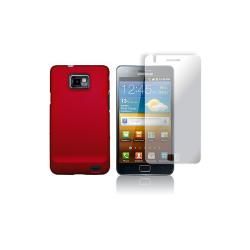 Samsung Galaxy S II Rubberized Hard Case, Screen Protector, AUX Cable