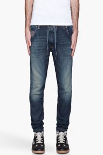 Diesel Indigo Faded Krooley Joggjeans for men