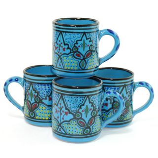 Set of 4 Sabrine Design Coffee Mugs (Tunisia)